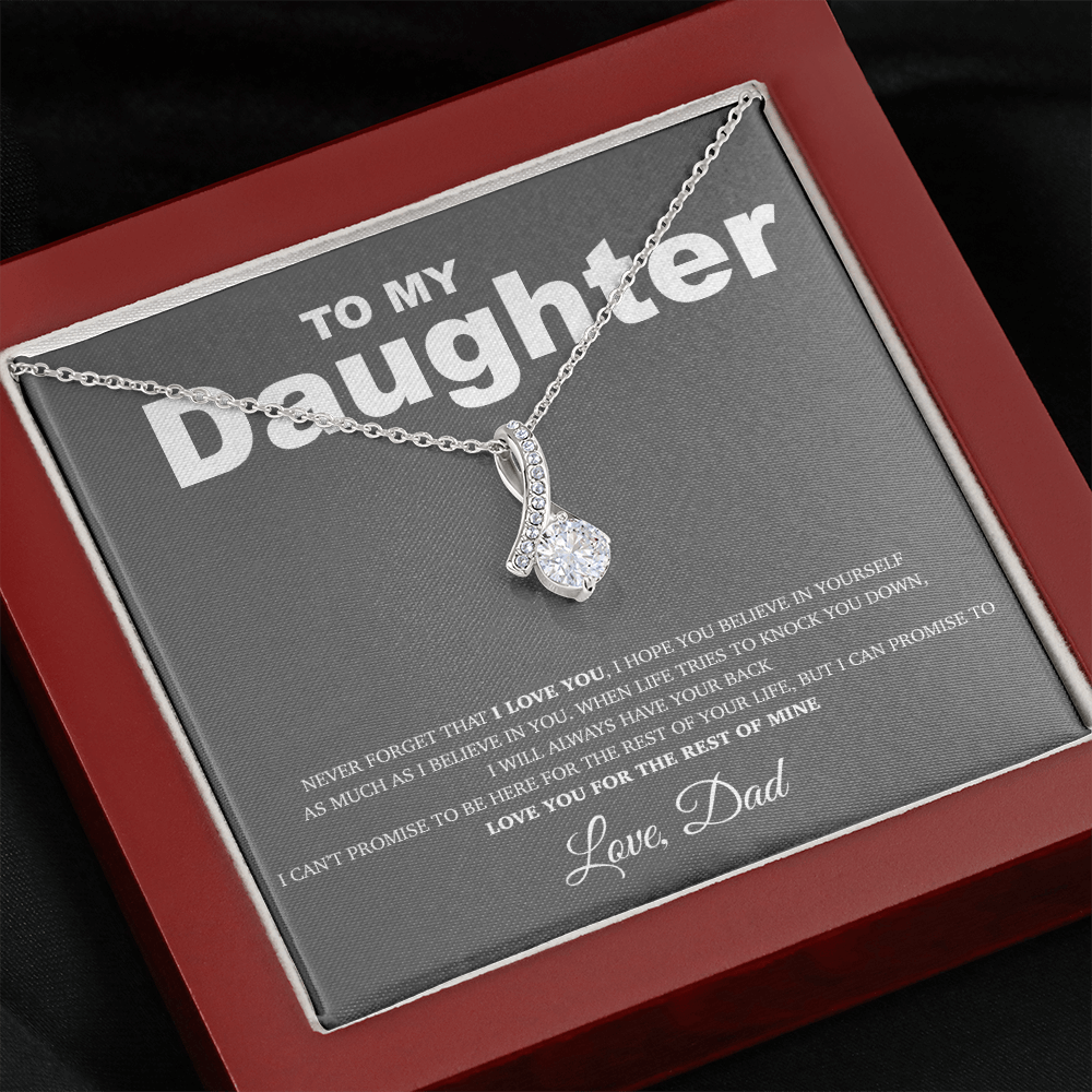 To My Daughter Necklace, Gift for Daughter from Dad, Daughter Father Necklace