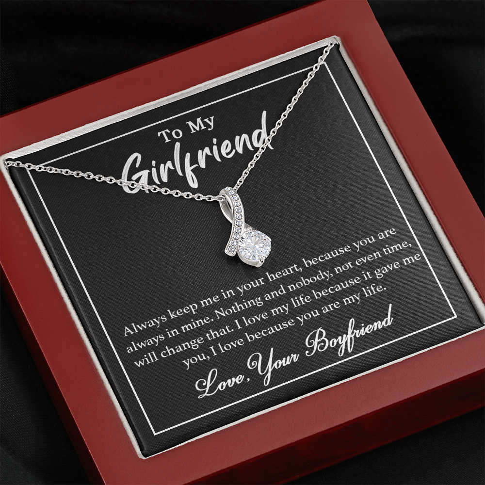 To My Girlfriend Necklace,Necklace for Girlfriend,Birthday Gifts