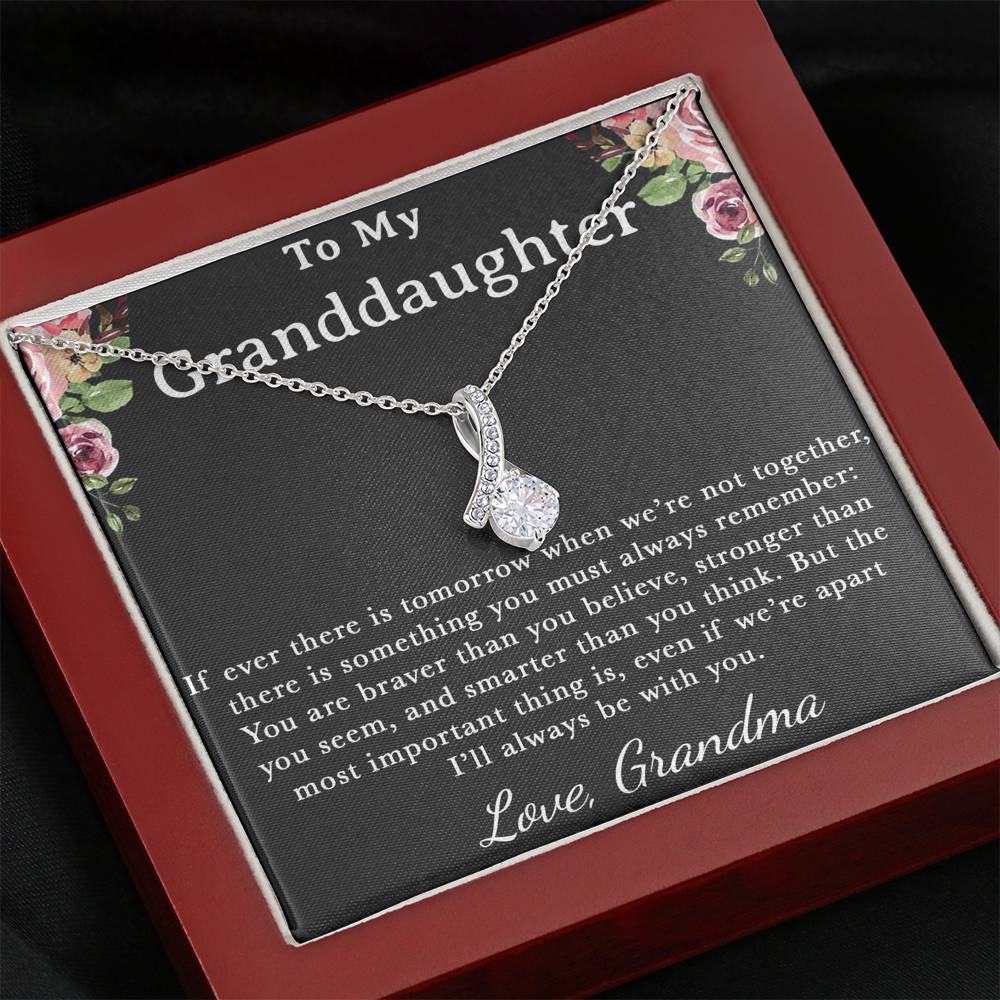 To My Granddaughter Necklace, Granddaughter Gifts From Grandma and Grandpa