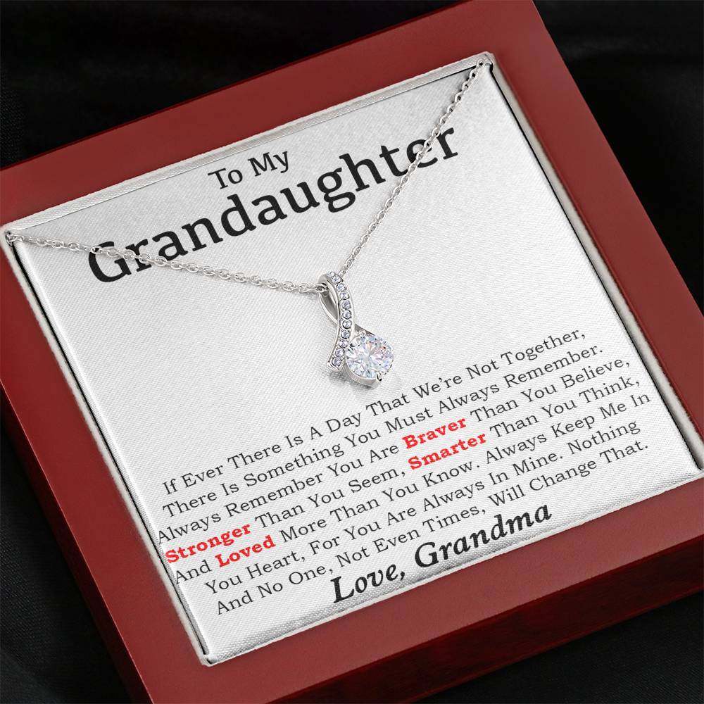 To My Granddaughter Necklace, Granddaughter Gifts From Grandma and Grandpa