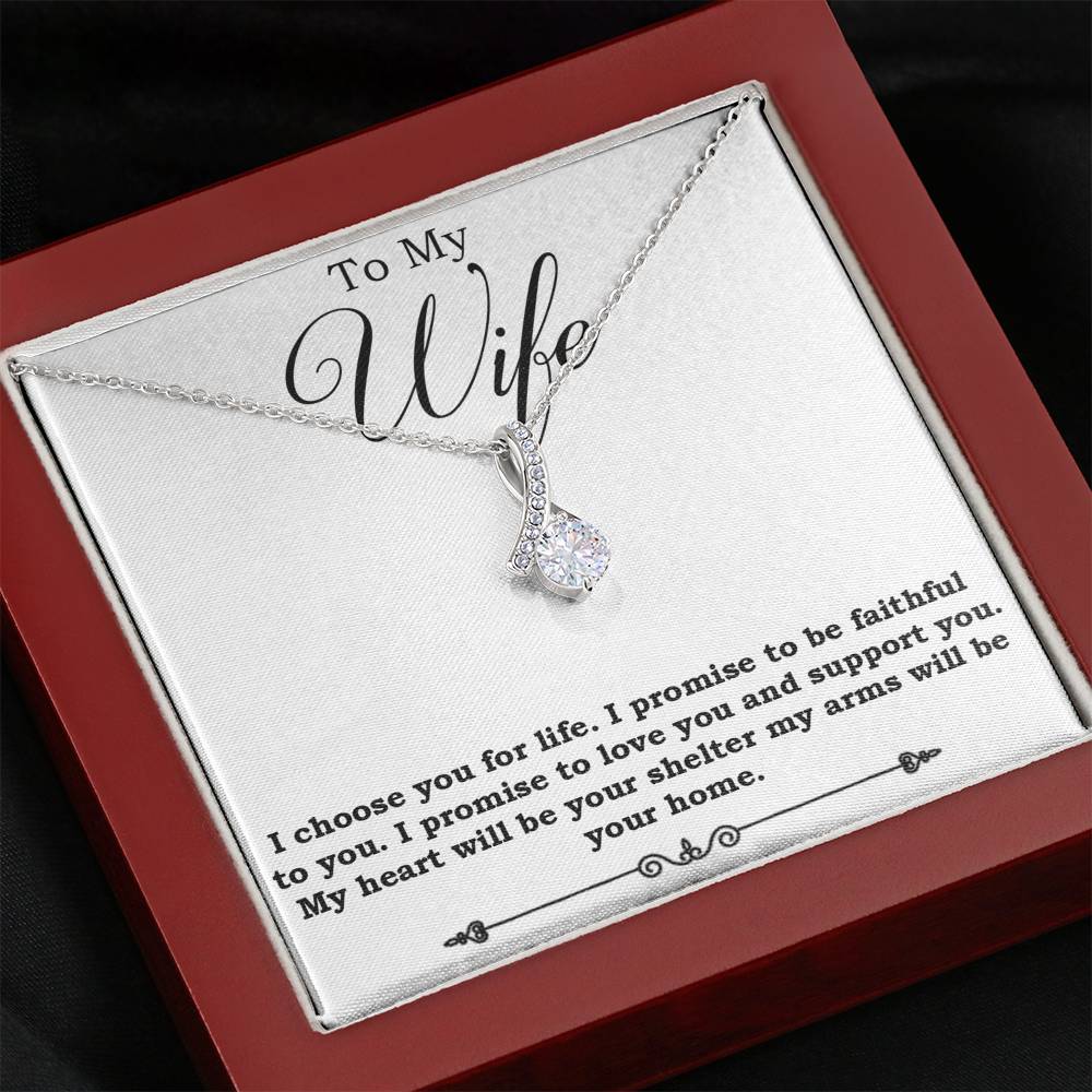 To My Wife Necklace, Birthday Gift for Wife, Gift for Wife, Necklace for Wife