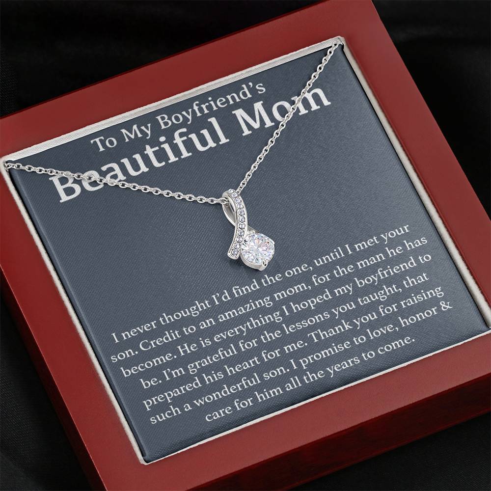 Boyfriend's Mom Gift, To My Boyfriends Mom Necklace