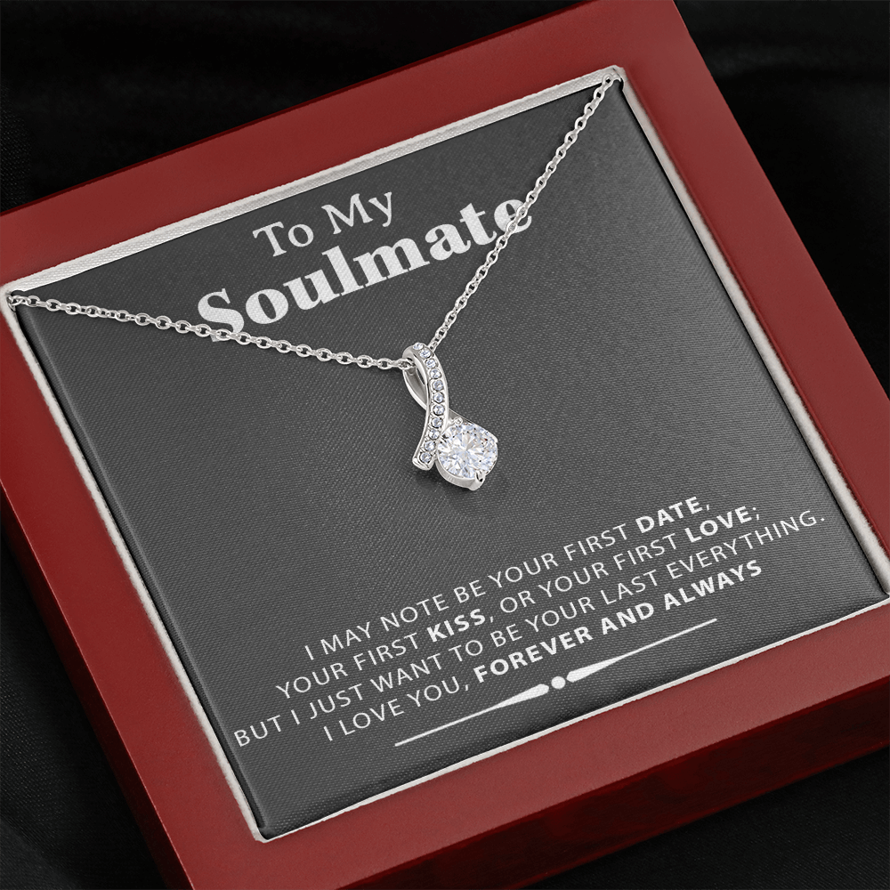 To My Soulmate Necklace, Valentines Day Pendants Gifts For Her, Birthday Gifts