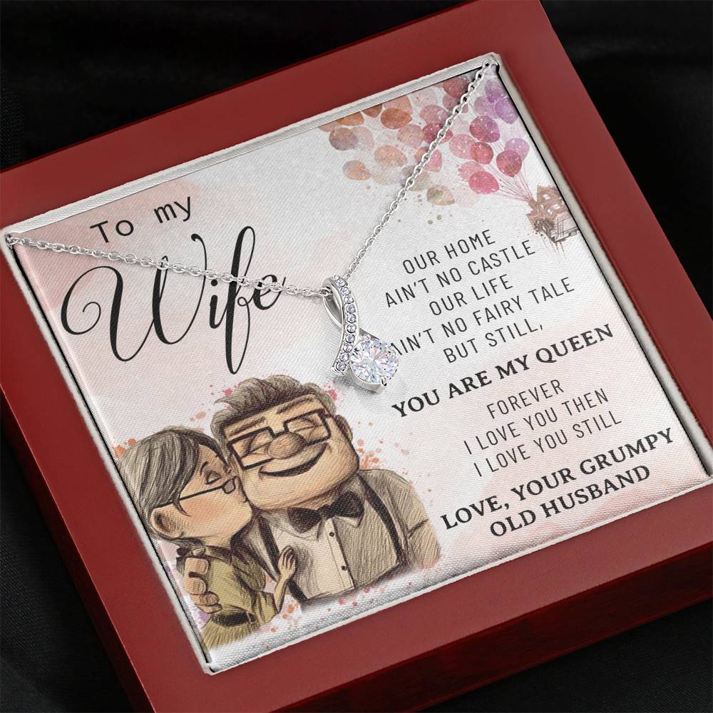 Premium Heart Necklace Anniversary Love Gift For Wife You're my Queen Forever