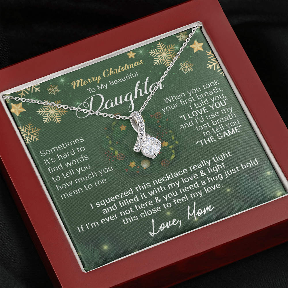 To My Daughter Necklace, Gift for Daughter from Mom, Daughter Mother Necklace