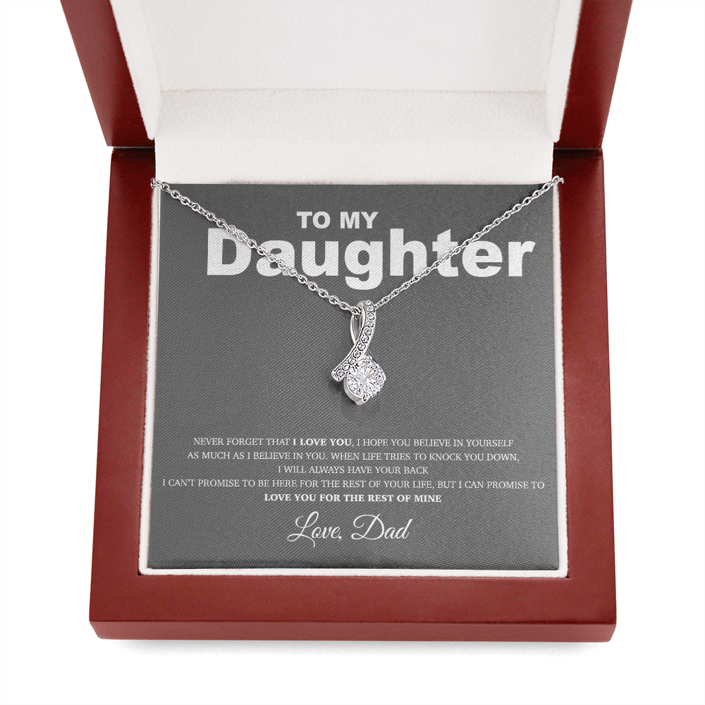 To My Daughter Necklace, Gift for Daughter from Dad, Daughter Father Necklace