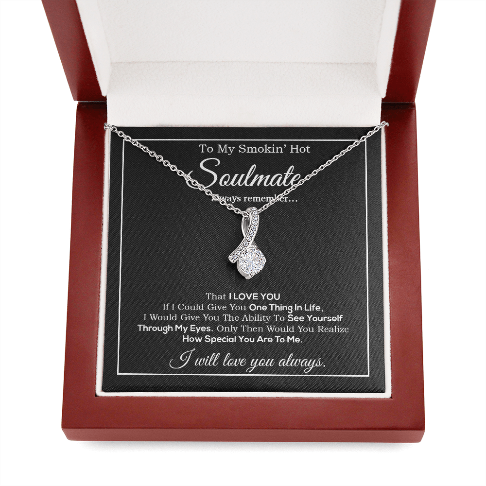 To My Smokin Hot Soulmate Necklace, Birthday Necklace For Wife,Birthday Gift