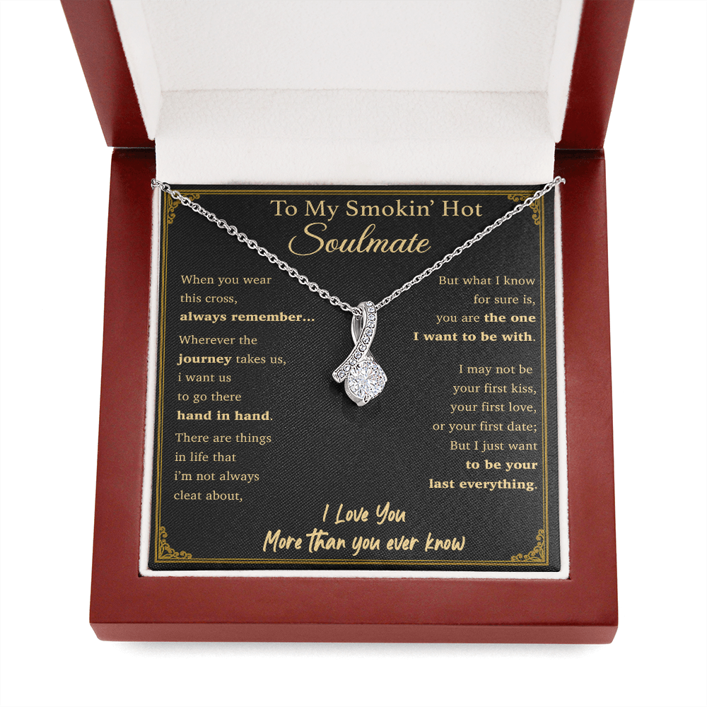 To My Soulmate Necklace Engagement Anniversary Gift for Her Birthday