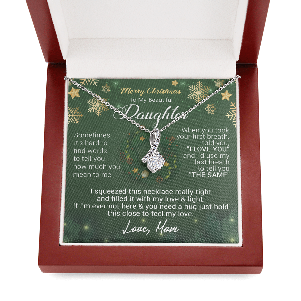 To My Daughter Necklace, Gift for Daughter from Mom, Daughter Mother Necklace