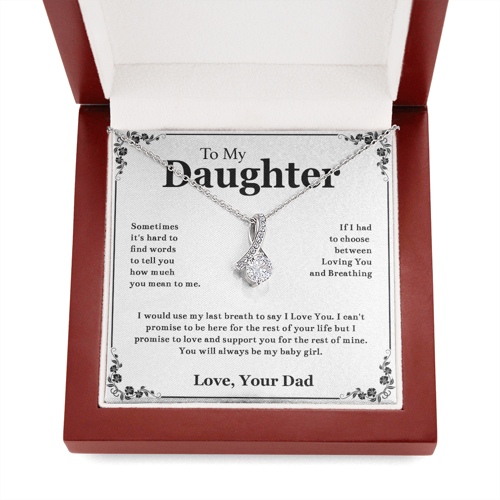 To My Daughter Necklace, Daughter Father Necklace, Daughter Gift from Dad