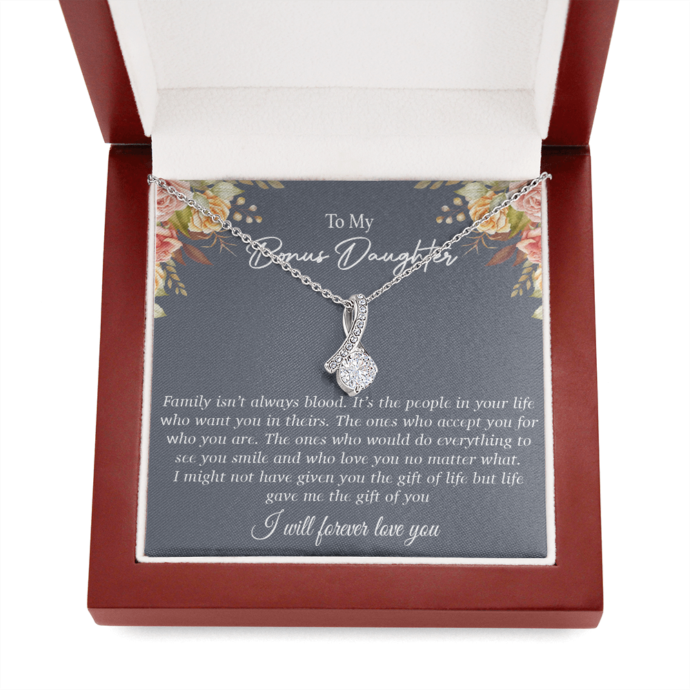 To my Bonus Daughter Necklace, Bonus Daughter, Step Daughter Gift