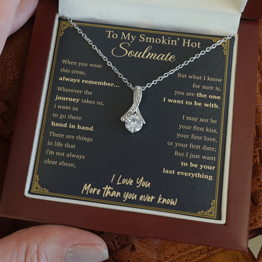 To My Soulmate Necklace Engagement Anniversary Gift for Her Birthday
