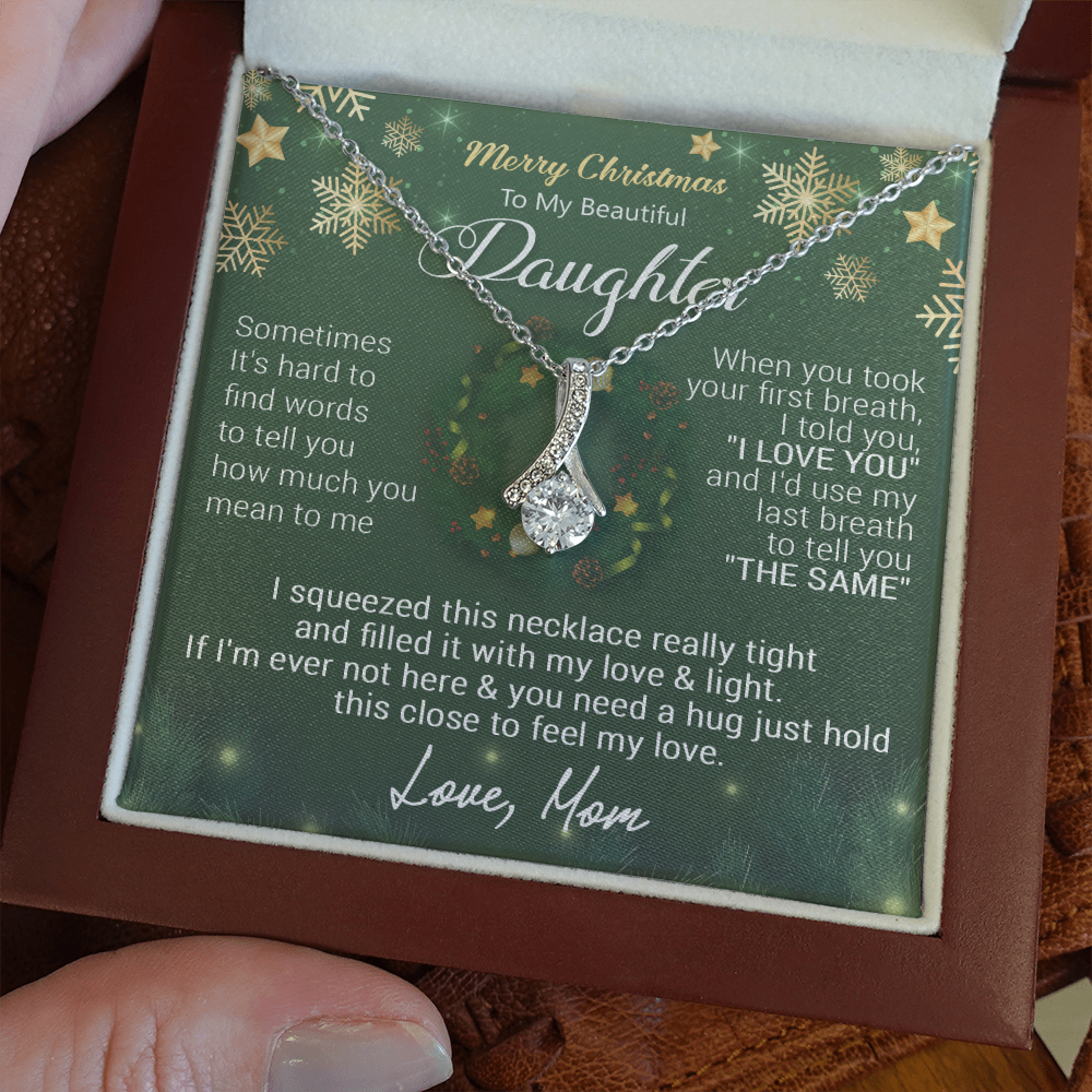 To My Daughter Necklace, Gift for Daughter from Mom, Daughter Mother Necklace