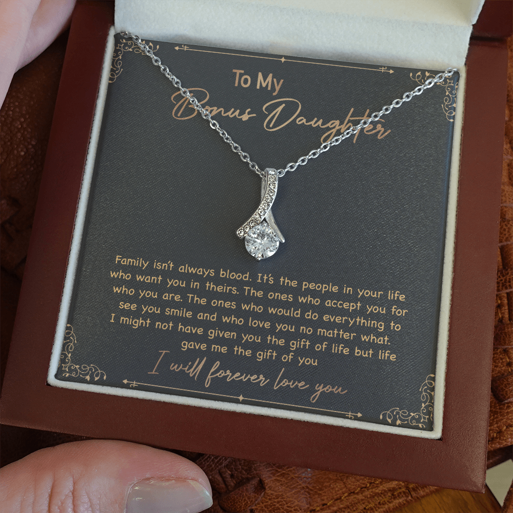 To my Bonus Daughter Necklace, Bonus Daughter Gift From Stepmom, Step Daughter