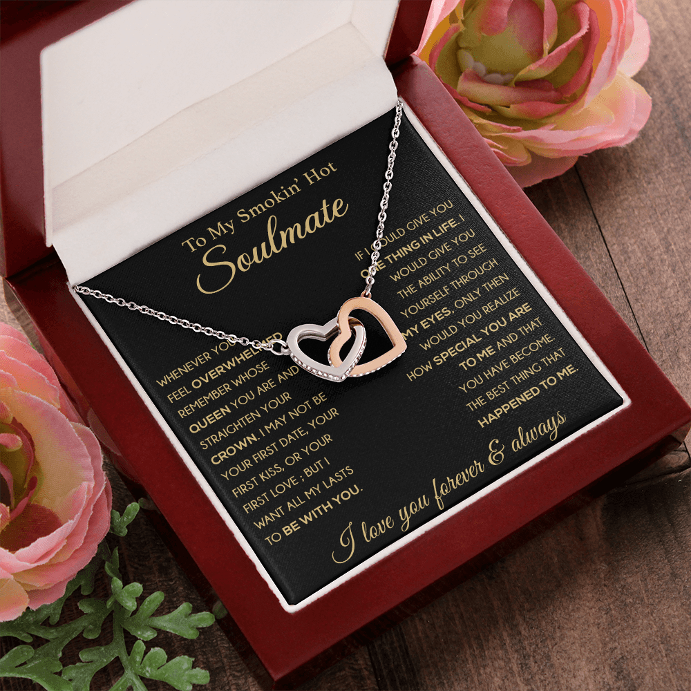 To My Soulmate Necklace Engagement Anniversary Gift for Her Birthday