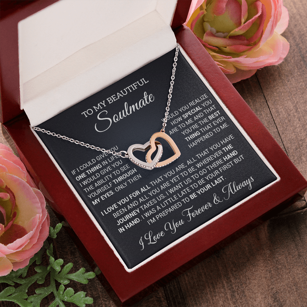 To My Soulmate Necklace, Gift For Wife Girlfriend From Husband, Birthday Gift