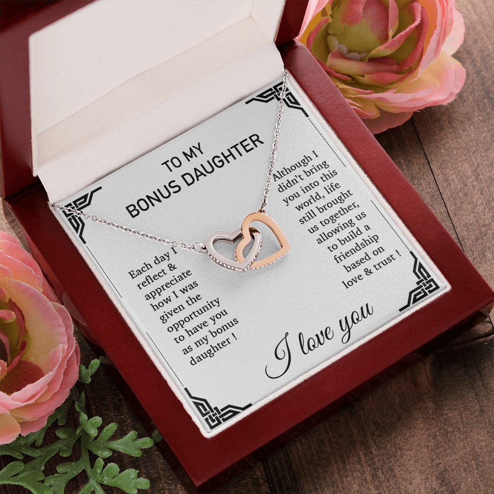 To my Bonus Daughter Necklace, Bonus Daughter, Step Daughter Gift