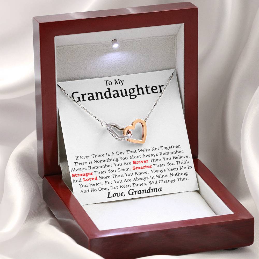 To My Granddaughter Necklace, Granddaughter Gifts From Grandma and Grandpa