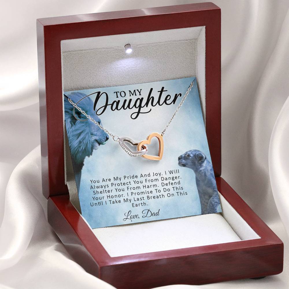 To My Daughter Necklace, Daughter Father Necklace, Daughter Gift from Dad