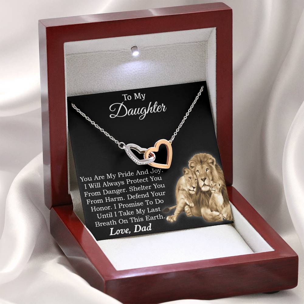 To My Daughter Necklace, Daughter Father Necklace, Daughter Gift from Dad