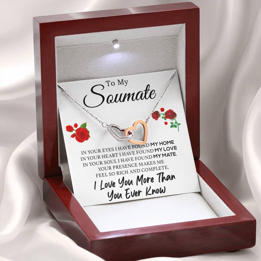 To My Soulmate Necklace, Birthday Necklace For Wife,Birthday Gift