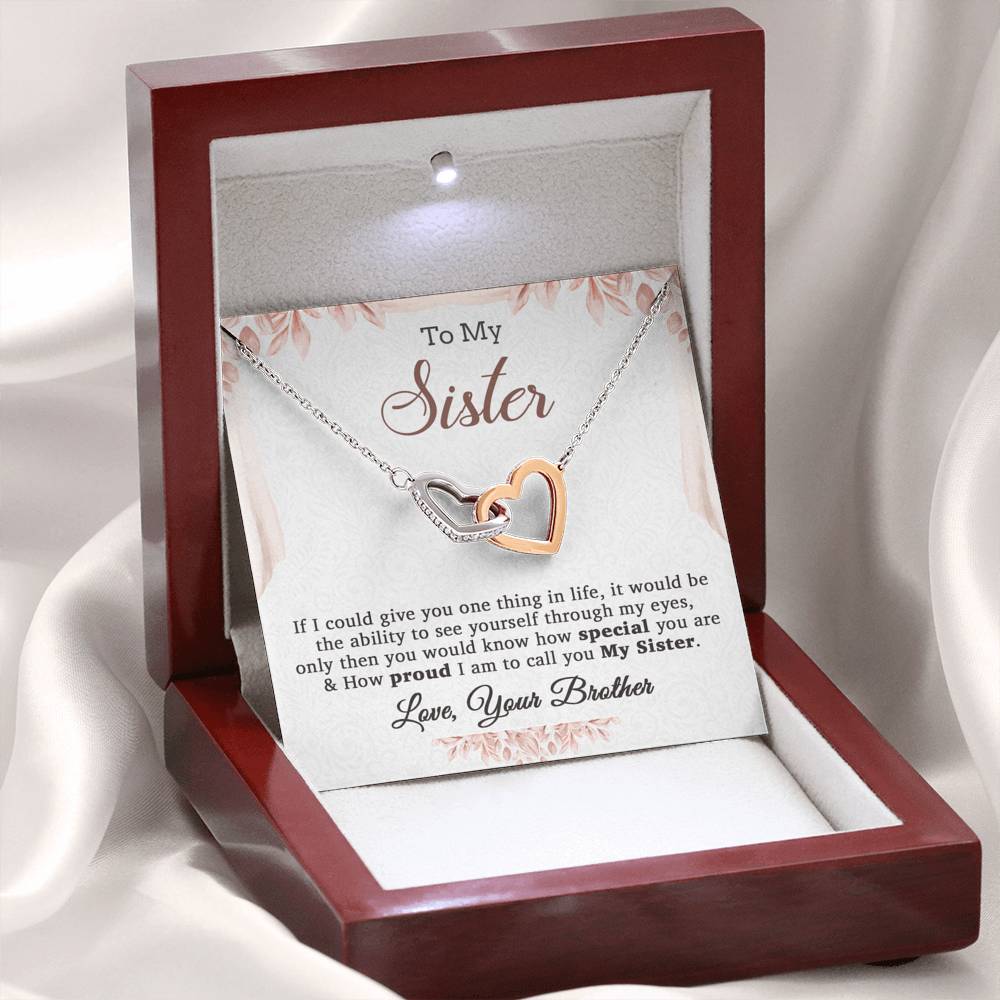 To My Sister Necklace, Brother to Sister, Birthday gift For Sister from Brother