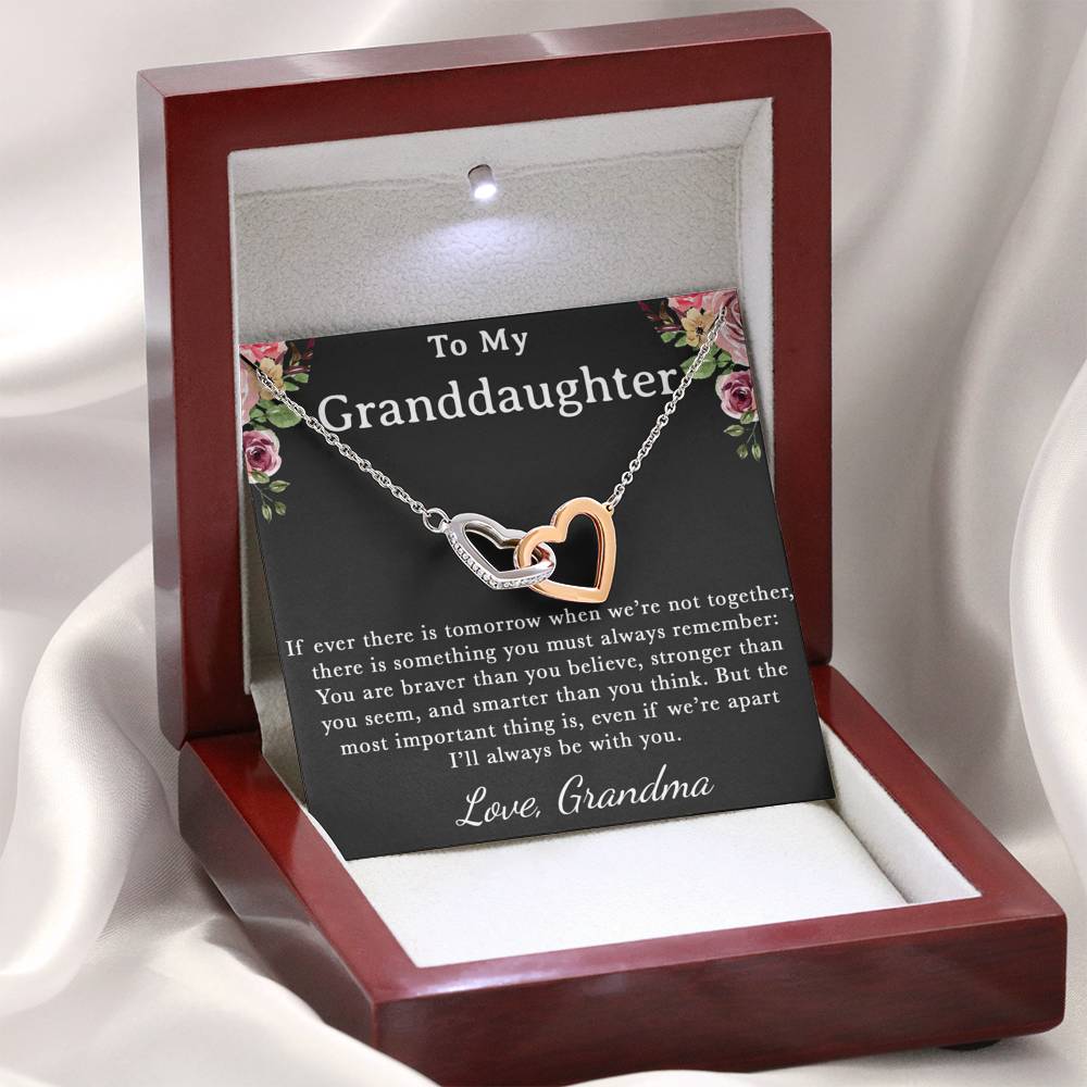 To My Granddaughter Necklace, Granddaughter Gifts From Grandma and Grandpa