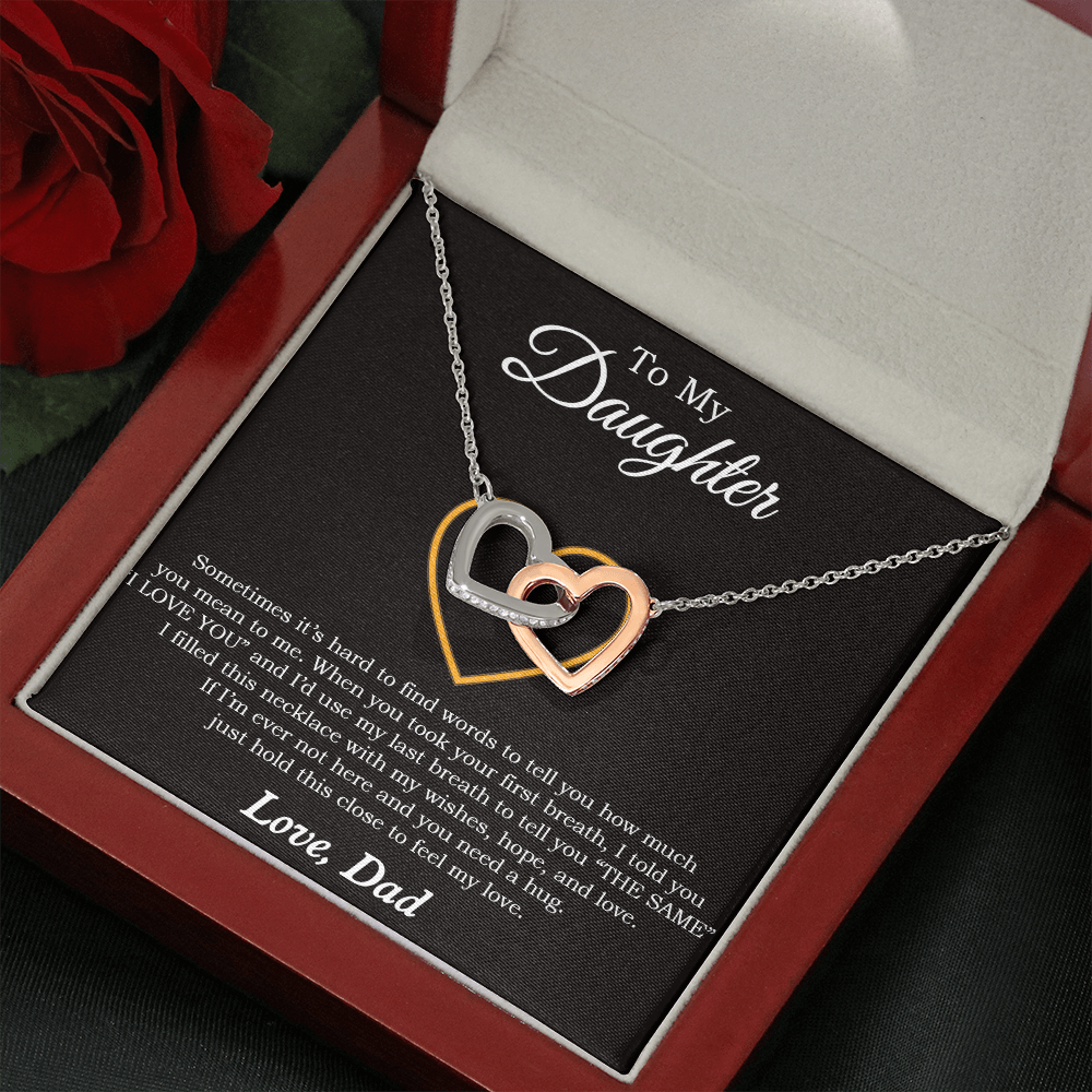 To My Daughter Necklace, Gift For Daughter From Dad, Daughter Father Necklace