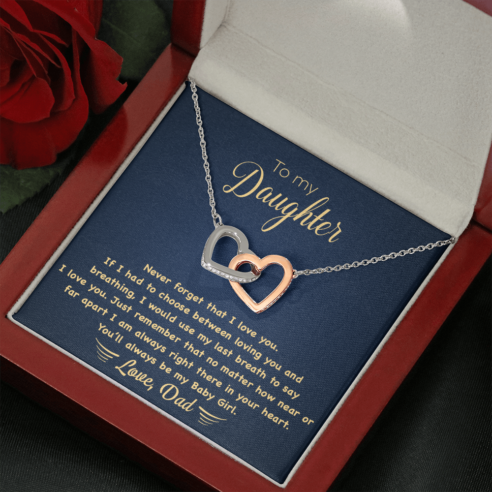 To My Daughter Necklace, Daughter Father Necklace, Daughter Gift from Dad