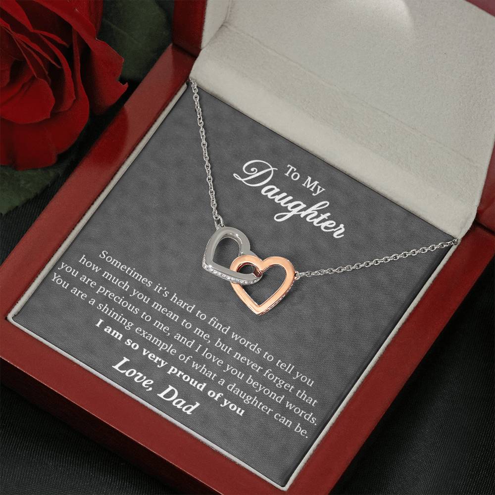To My Daughter Necklace, Gift for Daughter from Dad, Birthday Gifts