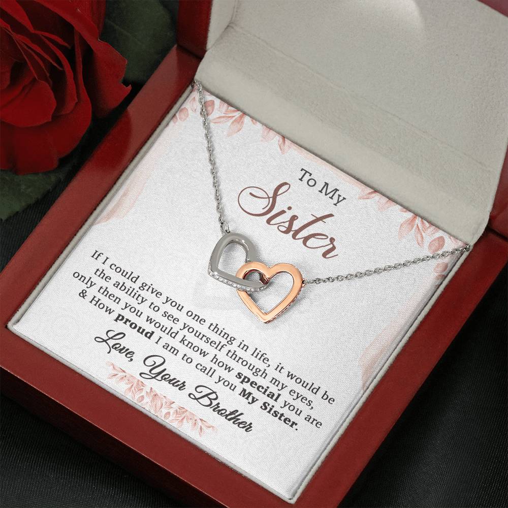 To My Sister Necklace, Brother to Sister, Birthday gift For Sister from Brother