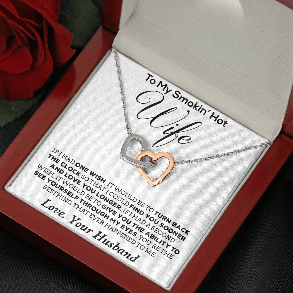 To My Smokin' Hot Wife Necklace, Birthday Necklace For Wife,Birthday Gift