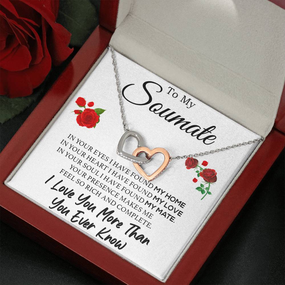 To My Soulmate Necklace, Birthday Necklace For Wife,Birthday Gift
