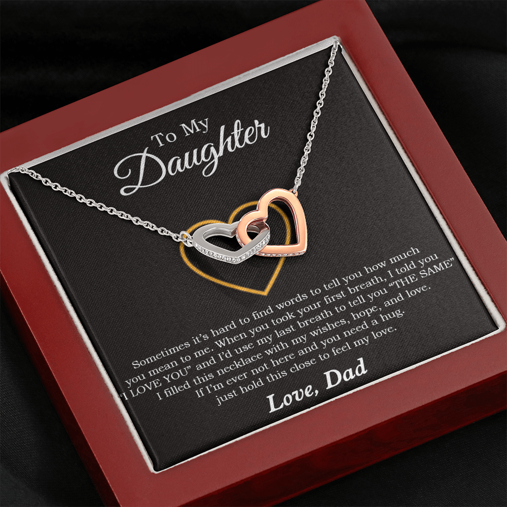 To My Daughter Necklace, Gift For Daughter From Dad, Daughter Father Necklace