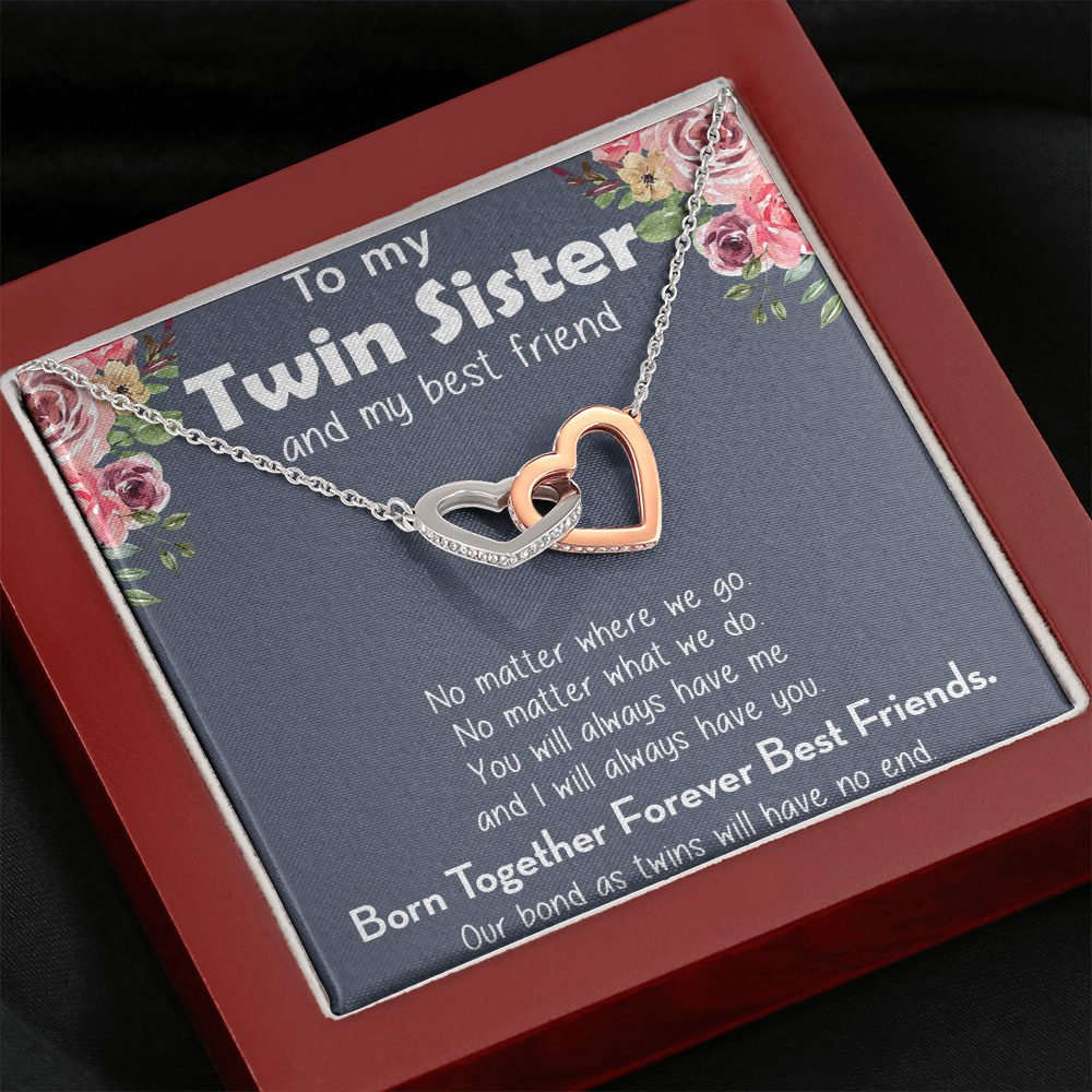Twin Sister Necklace Gift, My Twin Necklace, Gift for Twin Sister Birthday Gift