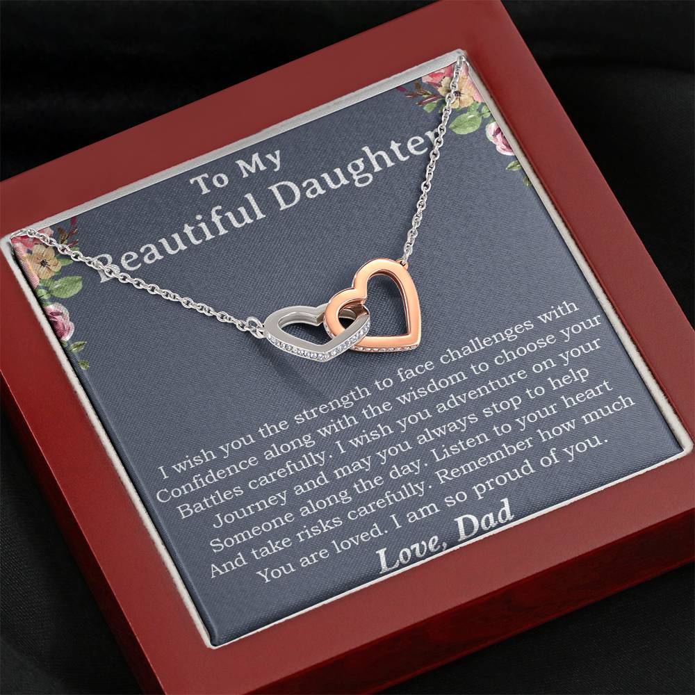 To My Daughter From Dad, Father To Daughter Gift, Birthday Gift To Daughter, Daughter Necklace