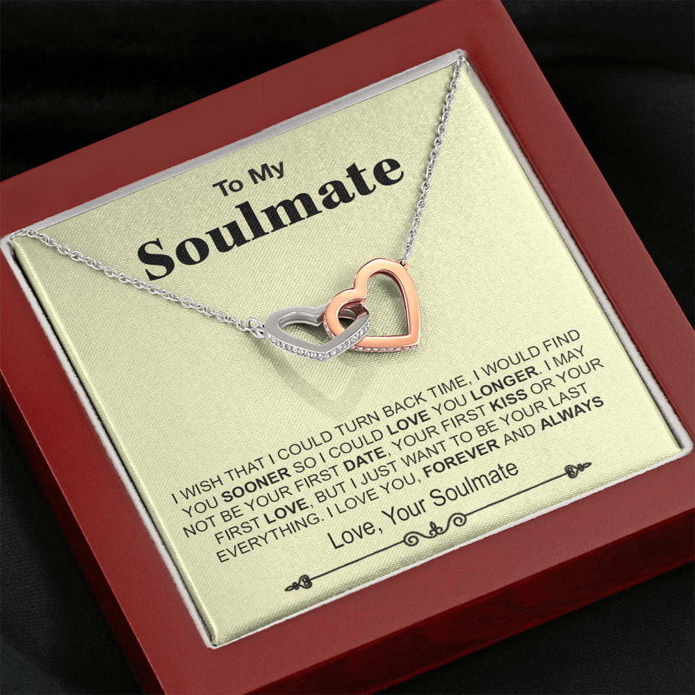 To My Soulmate Necklace, Birthday Necklace For Wife, Anniversary Gift