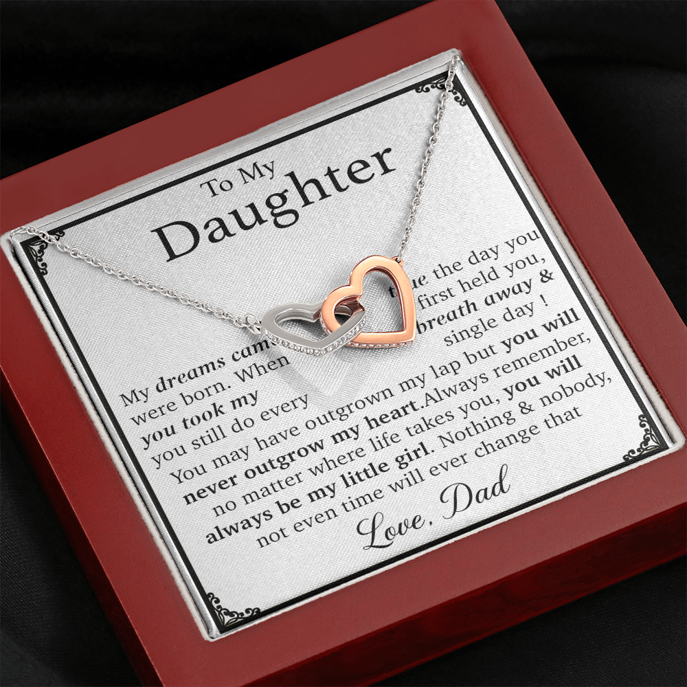 To My Daughter Necklace, Gift for Daughter from Dad, Daughter Father Necklace