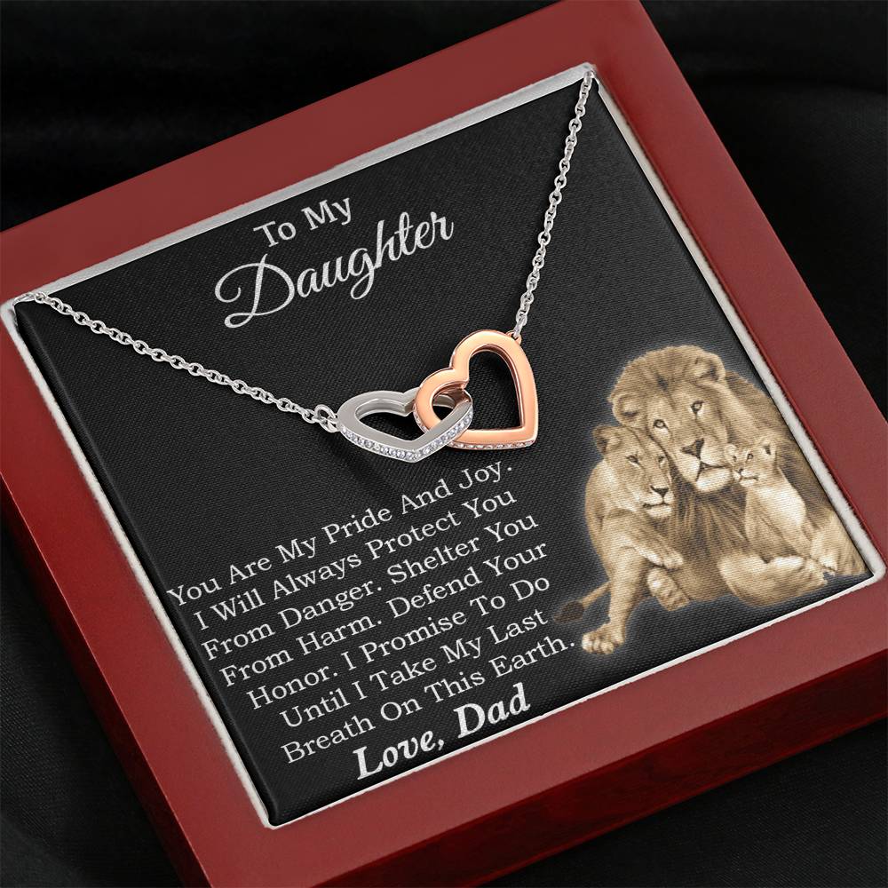 To My Daughter Necklace, Daughter Father Necklace, Daughter Gift from Dad