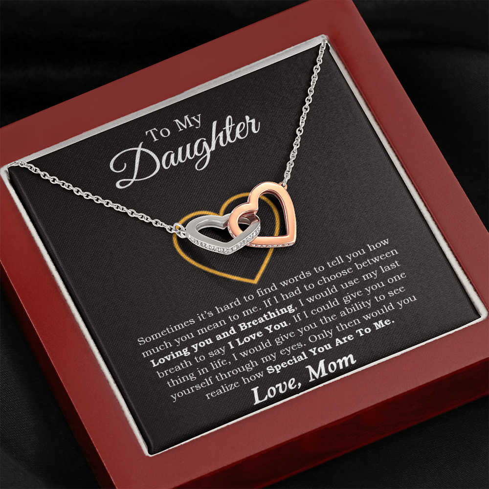To My Daughter Necklace, Gift For Daughter From Mom, Daughter Mother Necklace