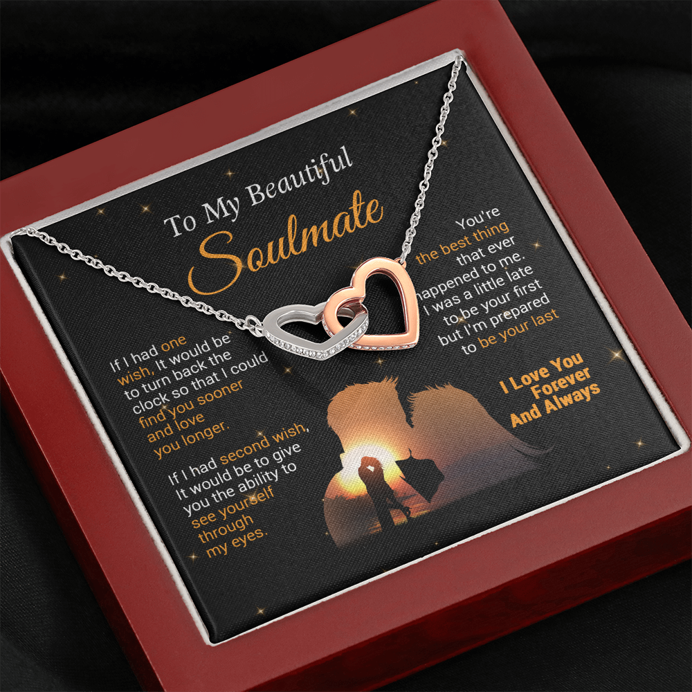 To My Soulmate Necklace, Gift For Wife Girlfriend From Husband, Valentines Day