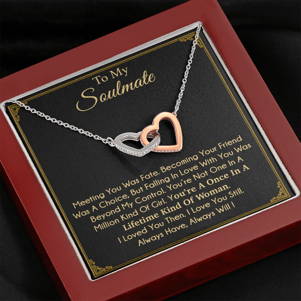 To My Soulmate Necklace Engagement Anniversary Gift for Her Birthday