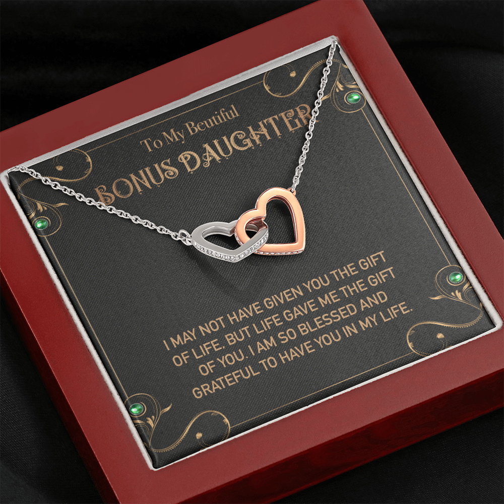 To my Bonus Daughter Necklace, Bonus Daughter, Step Daughter Gift