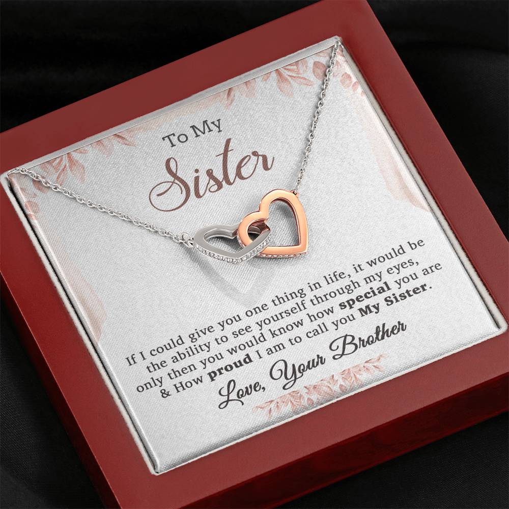 To My Sister Necklace, Brother to Sister, Birthday gift For Sister from Brother