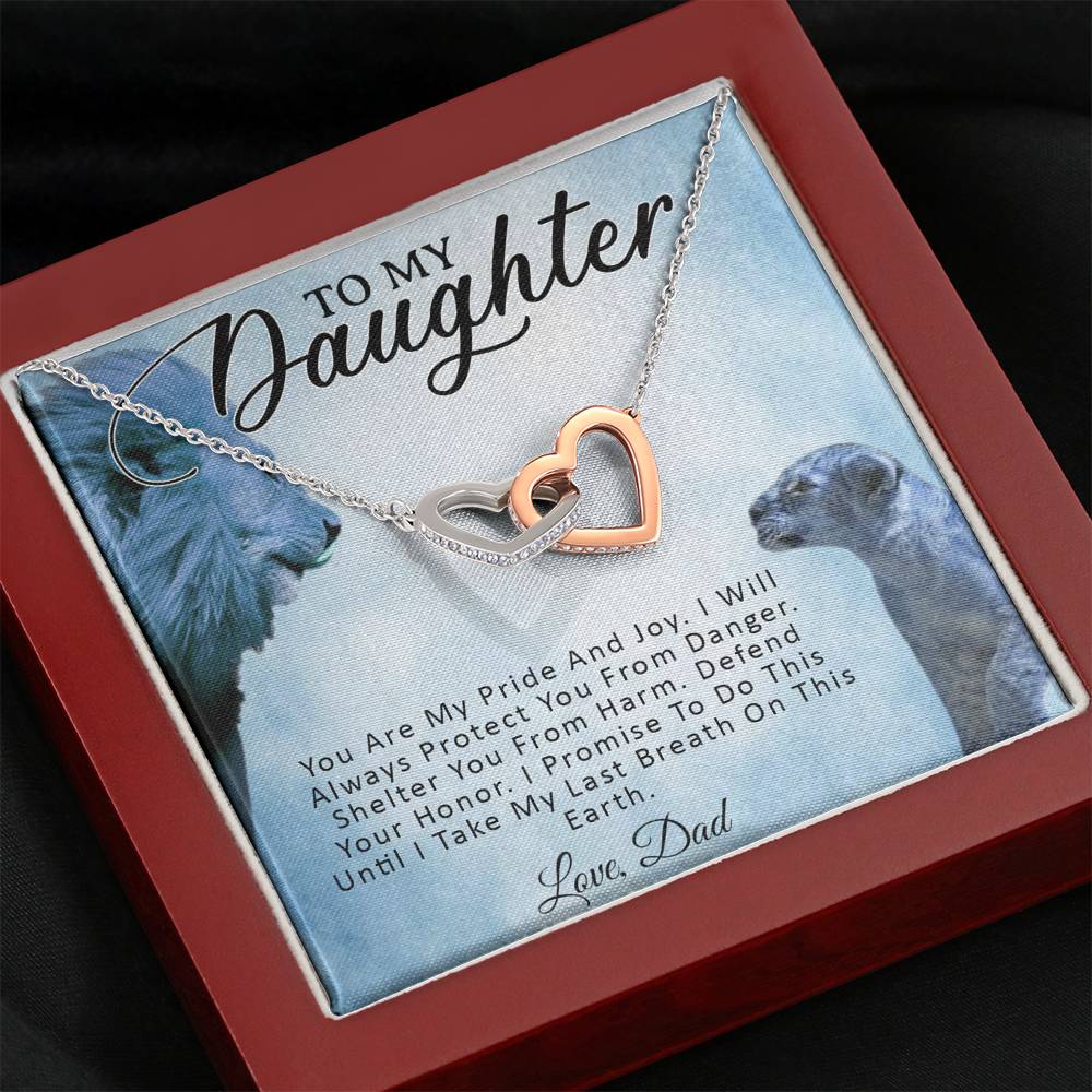 To My Daughter Necklace, Daughter Father Necklace, Daughter Gift from Dad