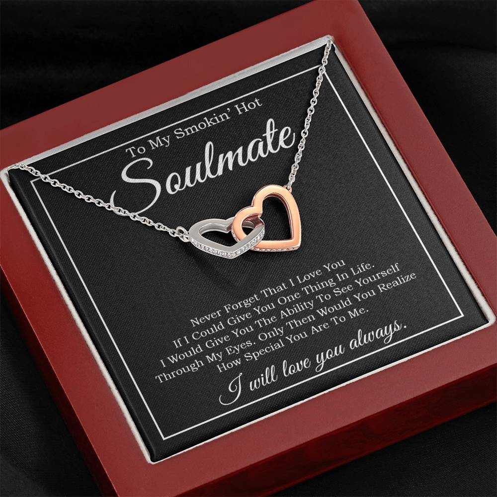 To My Smokin' Hot Soulmate Necklace, Birthday Necklace For Wife,Birthday Gift