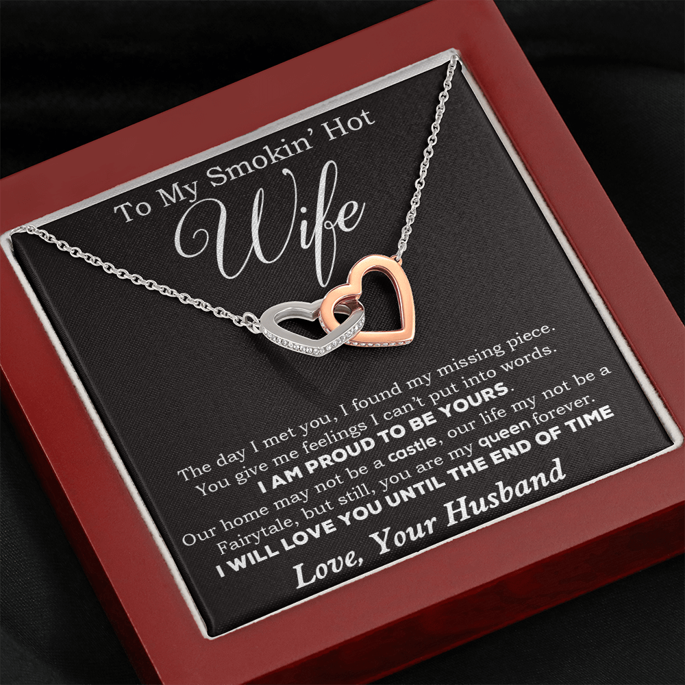 To My Smokin' Hot Wife Necklace, Birthday Necklace For Wife,Birthday Gift