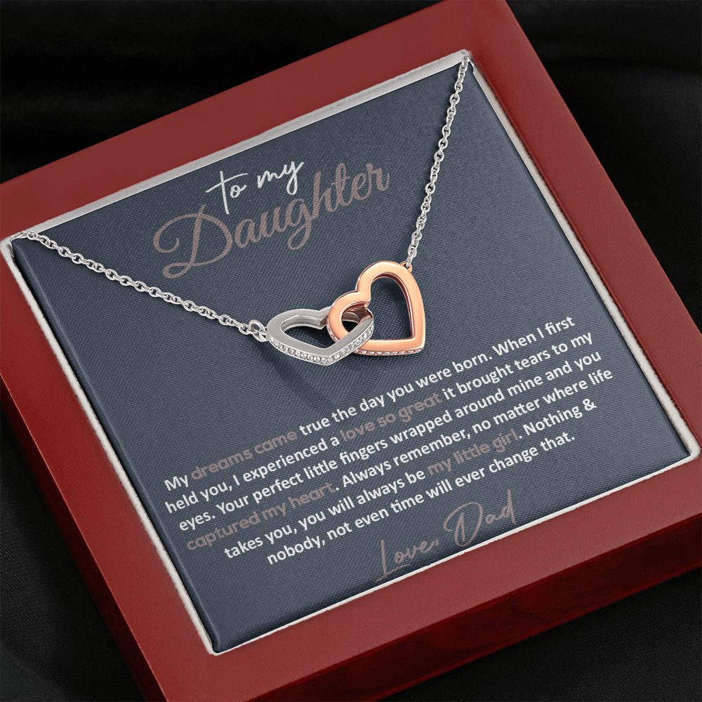 To My Daughter Necklace, Gift For Daughter From Dad, Daughter Father Necklace
