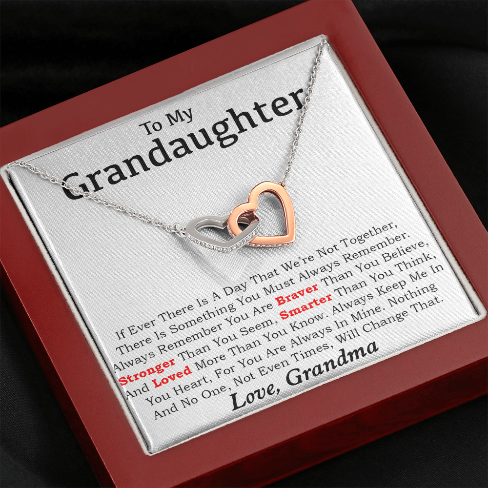 To My Granddaughter Necklace, Granddaughter Gifts From Grandma and Grandpa