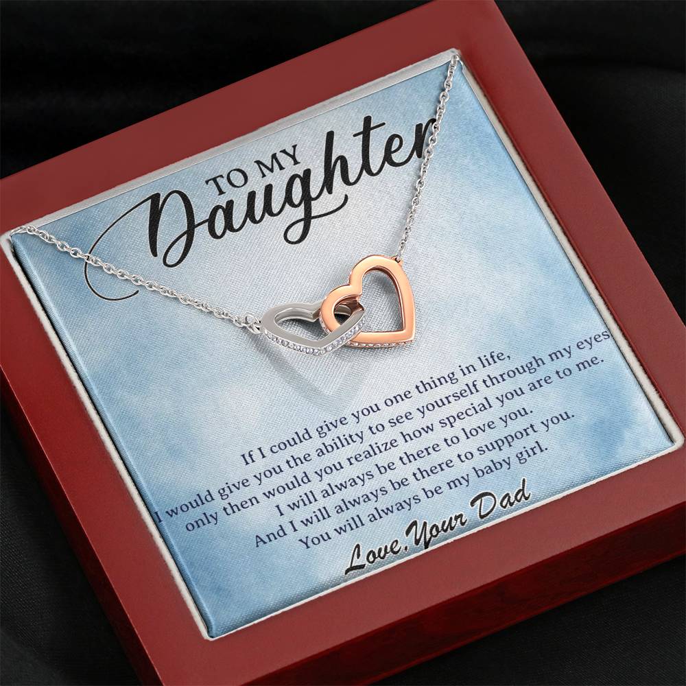 To My Daughter Necklace, Daughter Father Necklace, Daughter Gift from Dad